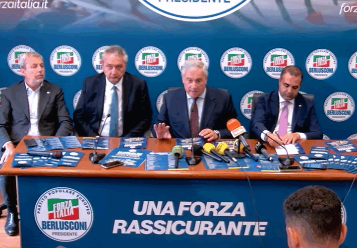 Conferenza stampa di Forza Italia