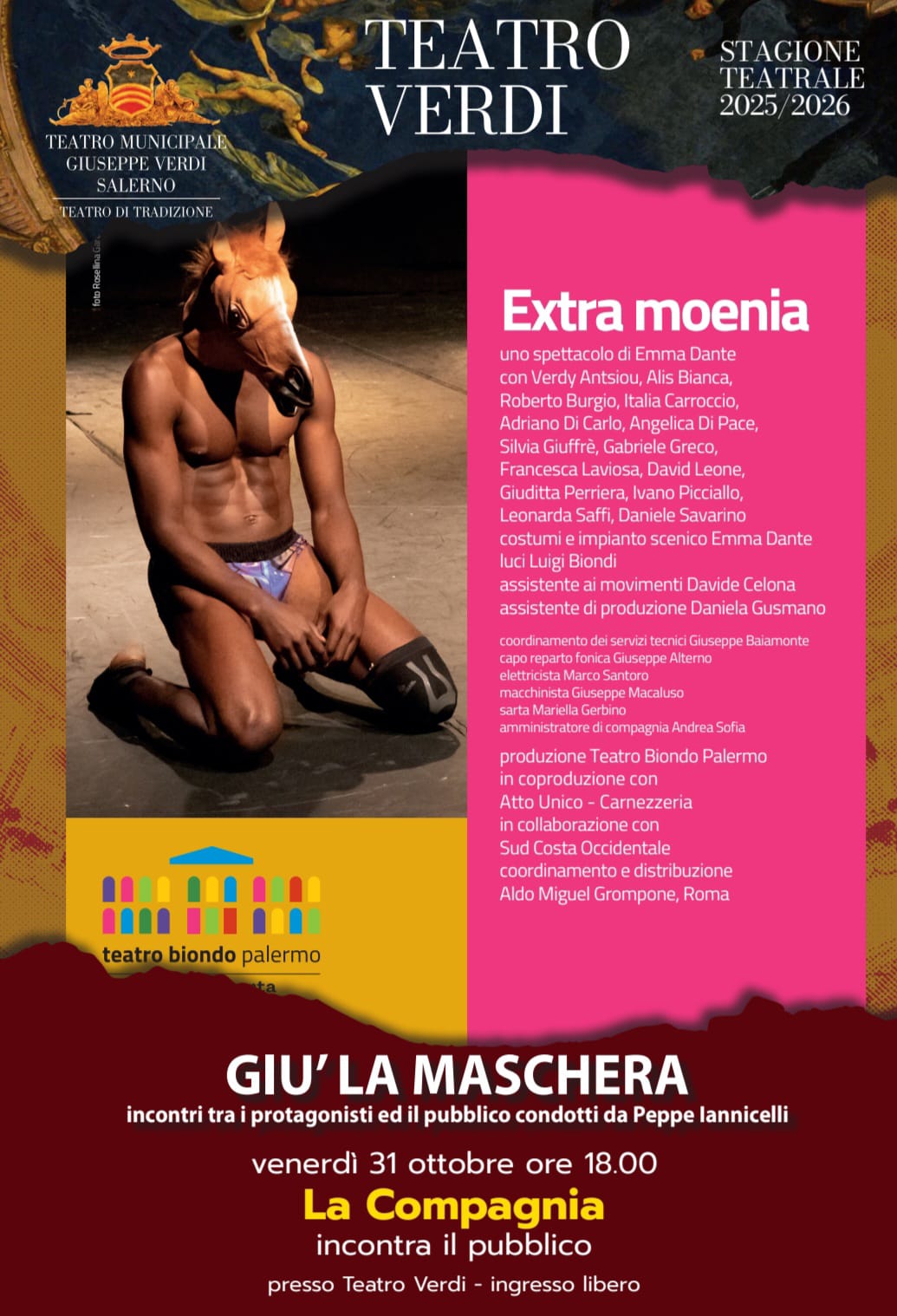 Teatro Municipale Verdi Salerno: Emma Dante inaugura la stagione con Extra Moenia Teatro Municipale Verdi Salerno: Emma Dante inaugura la stagione con Extra Moenia