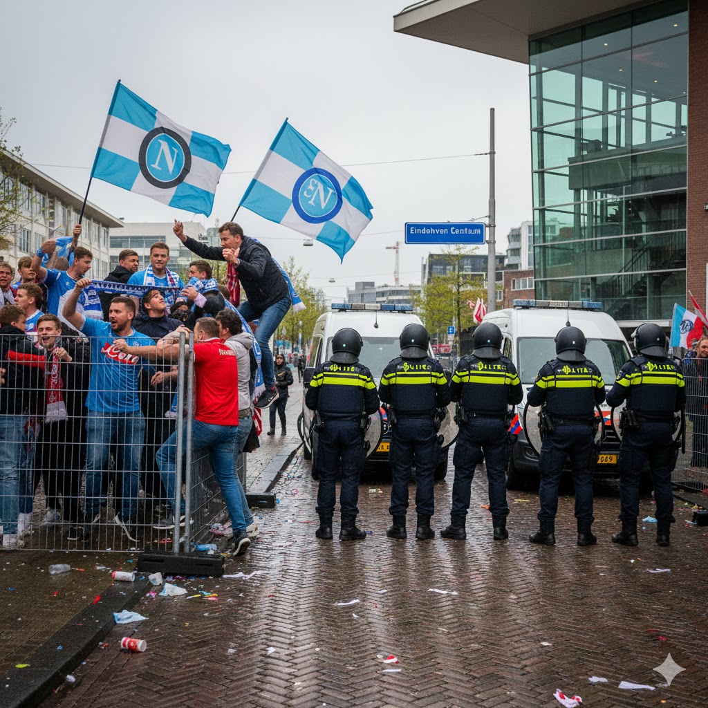 Eindhoven, circa 180 tifosi del Napoli fermati Eindhoven, circa 180 tifosi del Napoli fermati