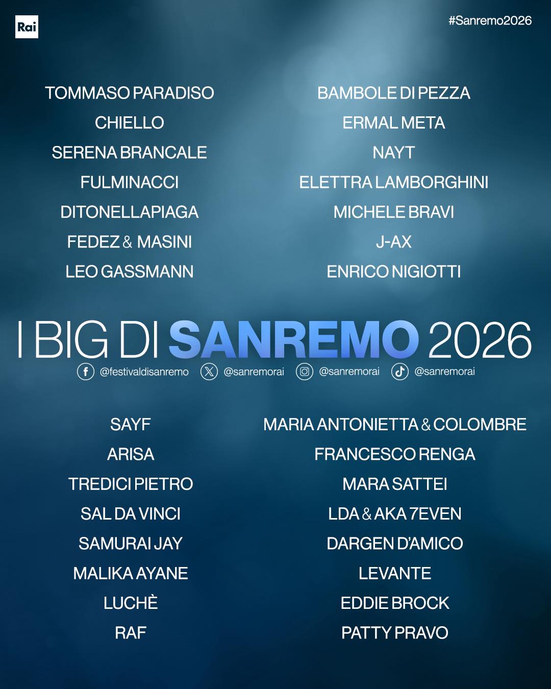 il festival di sanremo 2026 promette scintille ecco i 30 big in gara