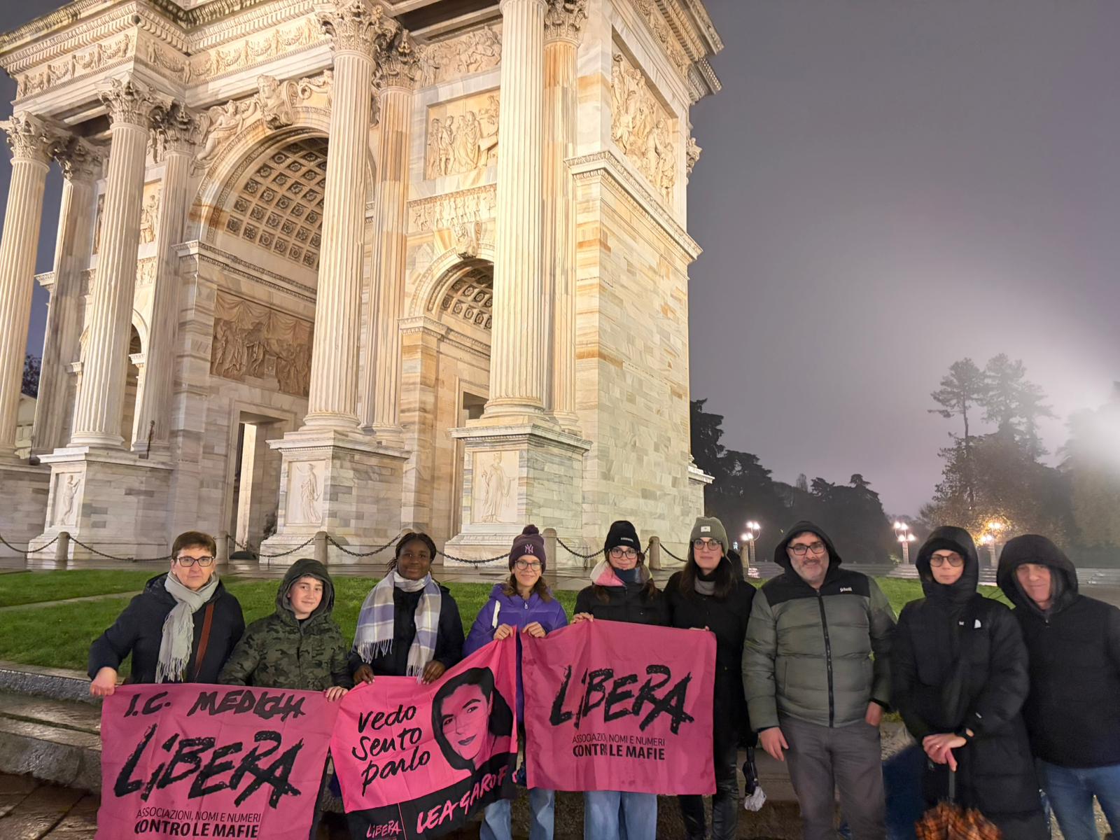 I.C. Emanuela Loi Mediglia Pantigliate (MI), la pioggia non ferma la voglia di legalità